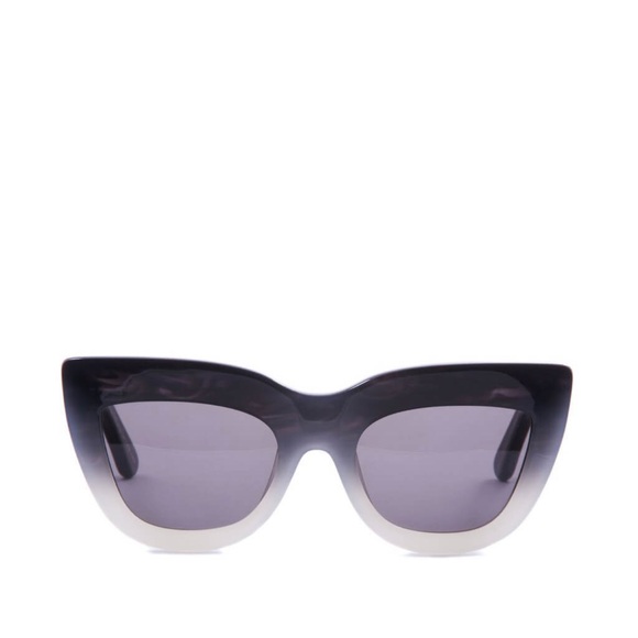 Valley Eyewear Marmont Black and White Cat-Eye Sunglasses - Picture 2 of 4